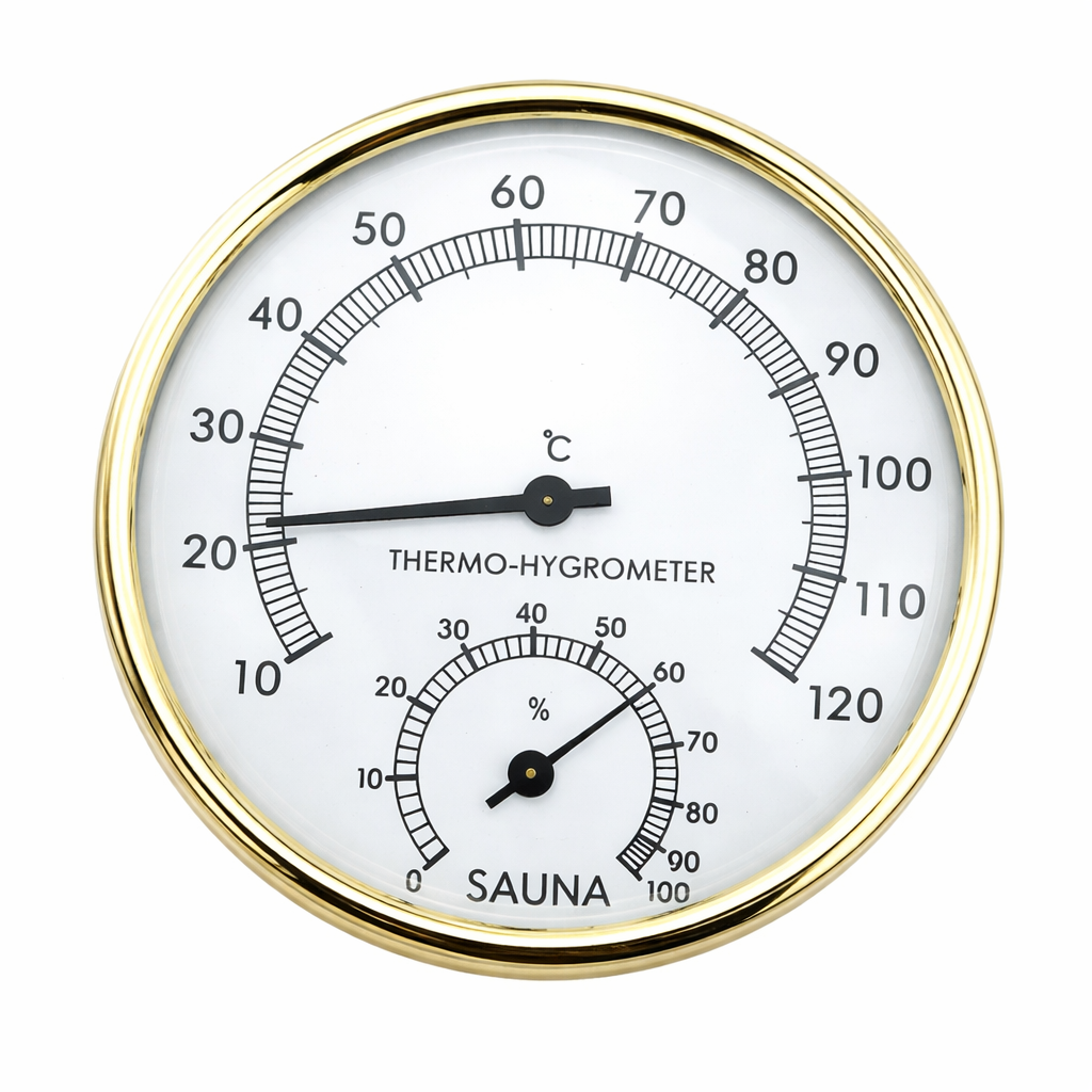 Aurelius Brass Sauna Thermo-Hygrometer Dial