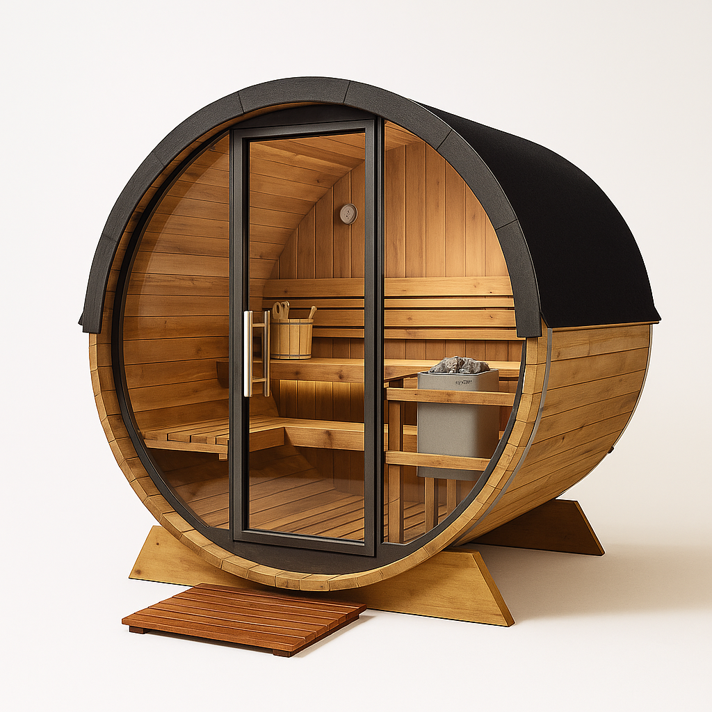 ThermoLoom BarrelView Outdoor Sauna