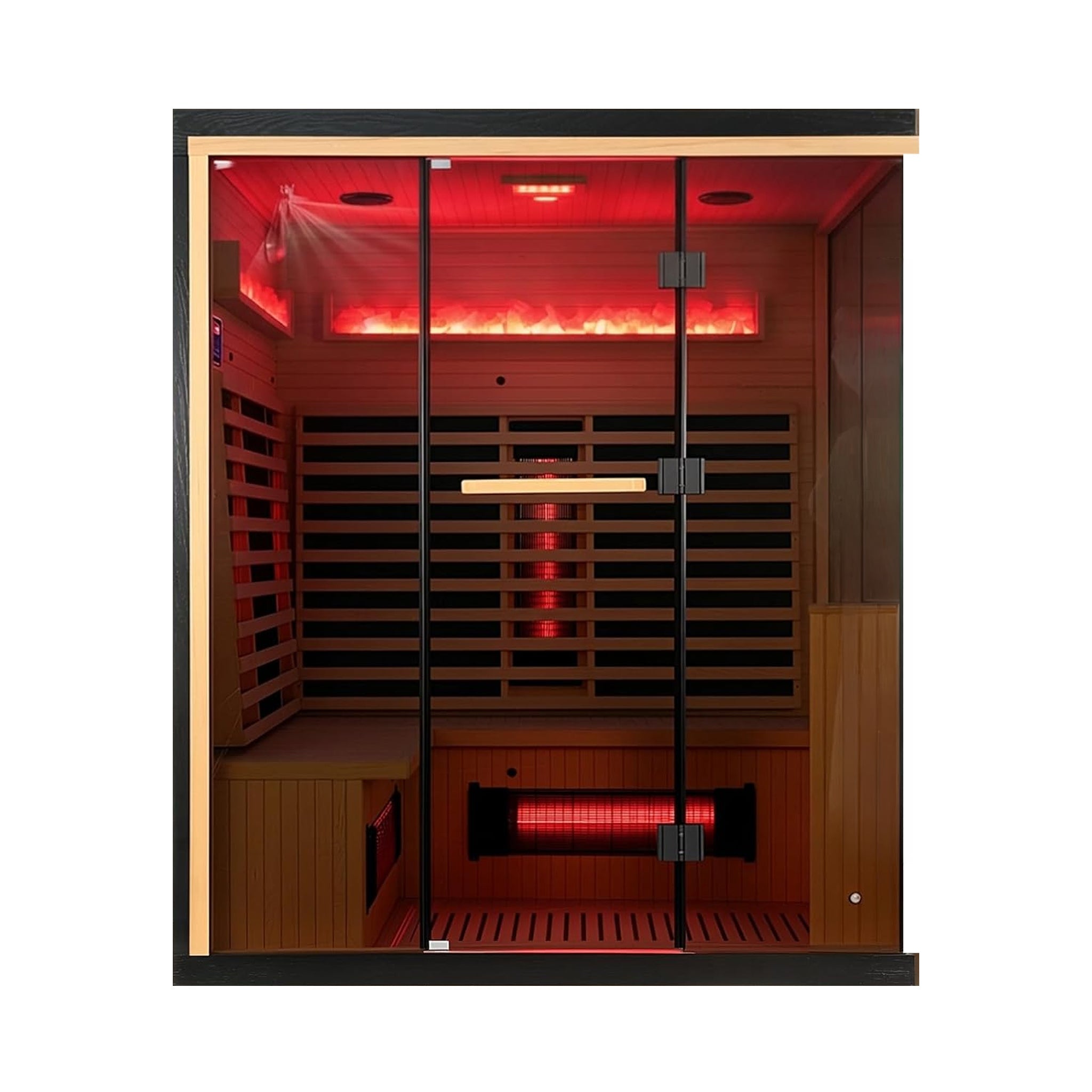 Rövia Ember 4-Person Full-Spectrum Infrared Sauna With Himalayan Salt Panels (SAK80537)